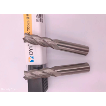 Roughing carbide end mill